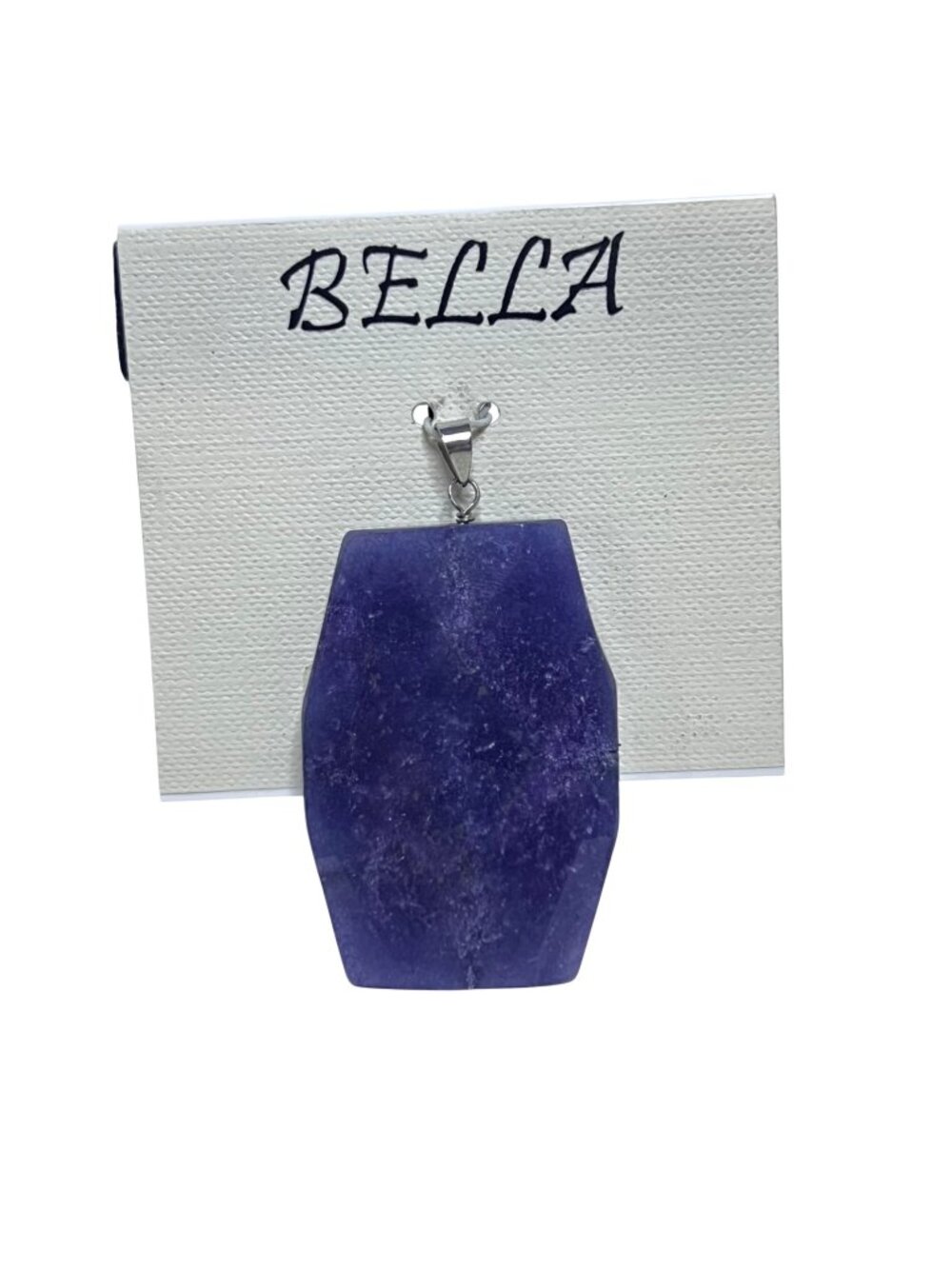 Bella Sterling Silver Blue Quartz Pendant Necklace (6411)